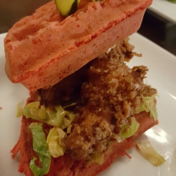 Therapy  - Red velvet chicken slider. - Bars Near Me - Las Vegas, Nevada