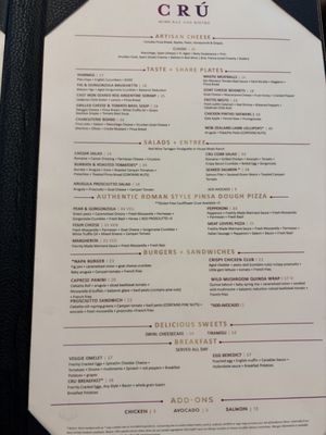 Menu photo 1 Crú - A Wine Bar Dallas, TX Menu photo 1 Crú - A Wine Bar Dallas, TX