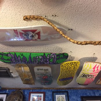 Endless Summer Tattoo - Ceiling was covered with skateboards - Tattoo Near Me - Cocoa Beach, Florida