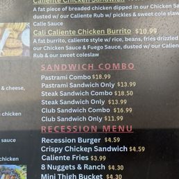 8/2026 $18.99 Pastrami combo 8/2026 $18.99 Pastrami combo