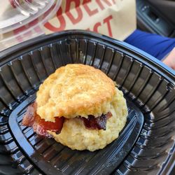 Maple Street Biscuit Company - Johnson City - Bacon biscuit order a bacon egg and cheese without egg or cheese.