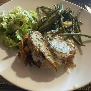 Le Randonneur - Plat principal was a bacon wrapped steak with veggies. It was delicious. - Corsican Near Me - Zonza, 2A Le Randonneur - Plat principal was a bacon wrapped steak with veggies. It was delicious. - Corsican Near Me - Zonza, 2A