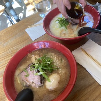 Susuru Ramen - Kuro (left) and Susuru Paitan (right) - Ramen Near Me - Astoria, New York Susuru Ramen - Kuro (left) and Susuru Paitan (right) - Ramen Near Me - Astoria, New York