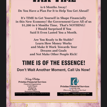 Pristine Financial Services - Flyer - Financial Advising Near Me Pristine Financial Services - Flyer - Financial Advising Near Me