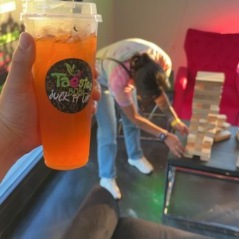 Taestea Boba - My drink Pog with mango bursting boba - Bubble Tea Near Me - Richland, Washington