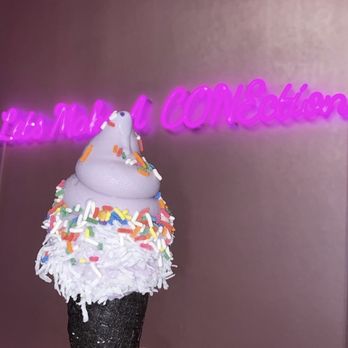 Fluffy Bear - Black Charcoal Cone! - Ice Cream & Frozen Yogurt Near Me - Laguna Hills, California