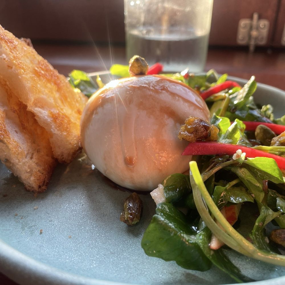 Perch - Burata pistachio watercress salad - Tapas/Small Plates Near Me - New York, New York Perch - Burata pistachio watercress salad - Tapas/Small Plates Near Me - New York, New York