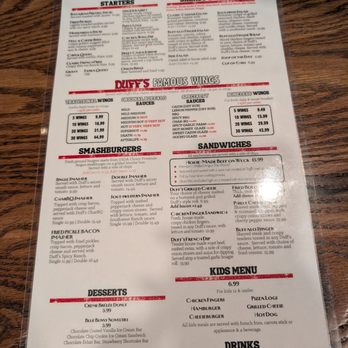 Duff's Famous Wings - Menu - Chicken Wings Near Me - Elizabethtown, Kentucky Duff's Famous Wings - Menu - Chicken Wings Near Me - Elizabethtown, Kentucky