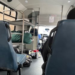 BayRunner Shuttle - View from a seat of the largest shuttle.