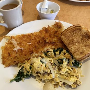 The Original Hick'ry Pit - Hick'ry Pit Special Scramble - with Hashbrowns and sourdough toast - New American Near Me - Walnut Creek, California The Original Hick'ry Pit - Hick'ry Pit Special Scramble - with Hashbrowns and sourdough toast - New American Near Me - Walnut Creek, California