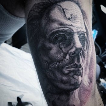 Fallen Crow Tattoo - Michael Myers by Jessica Downer - Tattoo Near Me - Murrieta, California Fallen Crow Tattoo - Michael Myers by Jessica Downer - Tattoo Near Me - Murrieta, California