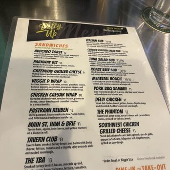 Delly Up - Menu - Sandwiches Near Me - Waynesboro, Virginia