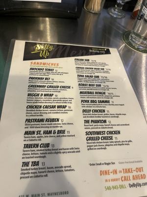 Menu photo 1 Delly Up Waynesboro, VA
