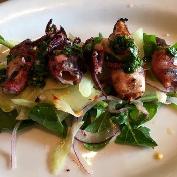 Gjelina - Local Grilled Squid  with Melon - New American Near Me - Venice, California