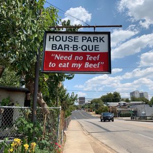 Photo of House Park Bar-B-Q - Austin, TX, United States. Sign