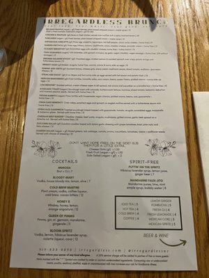 Menu photo 7 Irregardless Cafe Raleigh, NC