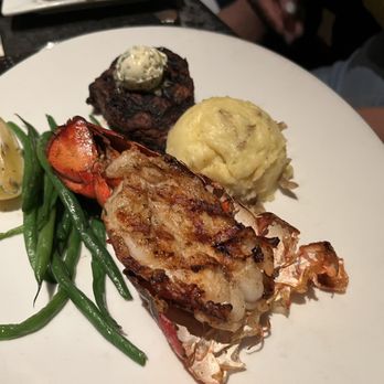 Seasons 52 - Filet Mignon and Maine Lobster Tail - New American Near Me - Orlando, Florida Seasons 52 - Filet Mignon and Maine Lobster Tail - New American Near Me - Orlando, Florida