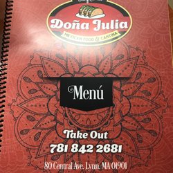 Taqueria Doña Julia - Menu