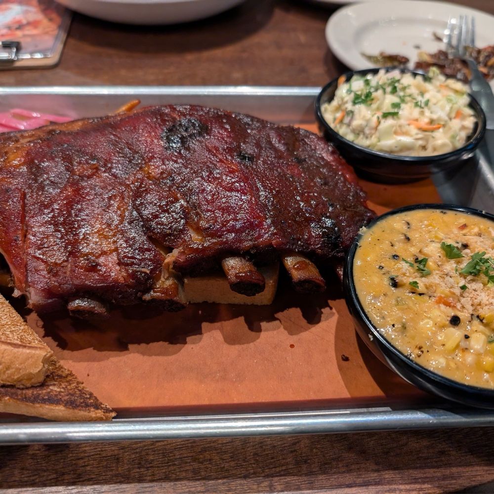 Meat Mitch Barbecue - 1/2 rack of ribs (6 - pork), coleslaw, and jalapeño corn - Barbeque Near Me - Leawood, Kansas Meat Mitch Barbecue - 1/2 rack of ribs (6 - pork), coleslaw, and jalapeño corn - Barbeque Near Me - Leawood, Kansas