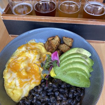 Beach & Brew - Breakfast Burrito but in a bowl, and a flight of beer. - Bars Near Me - Venice, California Beach & Brew - Breakfast Burrito but in a bowl, and a flight of beer. - Bars Near Me - Venice, California