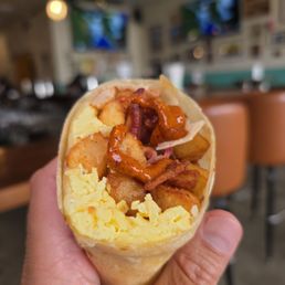 Bacon and Eggs Breakfast Burrito Bacon and Eggs Breakfast Burrito