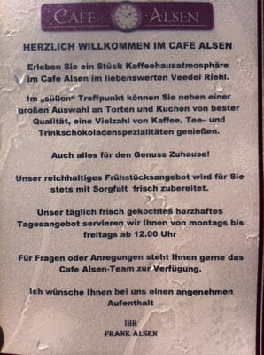 Menu photo 2 Cafe Alsen Cologne, NW