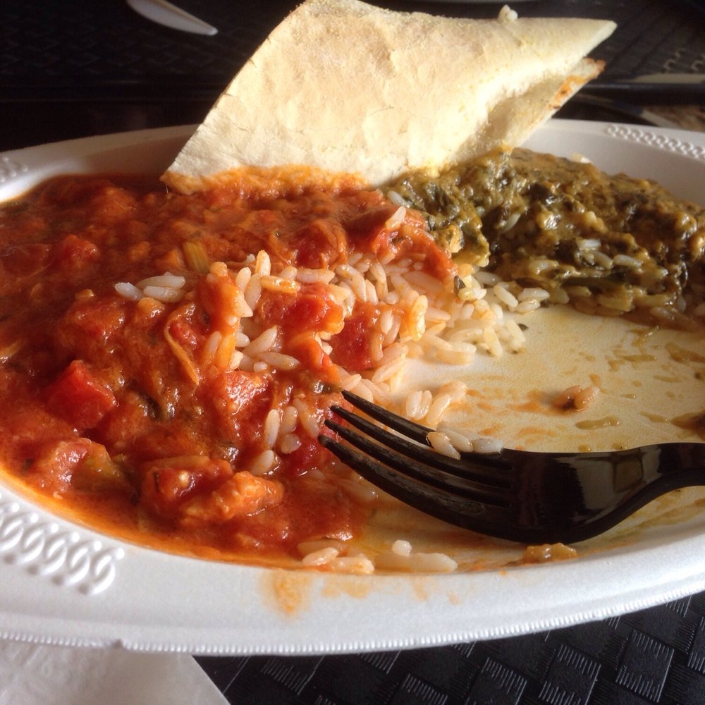 Yats - The creole chicken and what's left of the mushroom spinach étouffée. - Cajun/Creole Near Me - Indianapolis, Indiana Yats - The creole chicken and what's left of the mushroom spinach étouffée. - Cajun/Creole Near Me - Indianapolis, Indiana