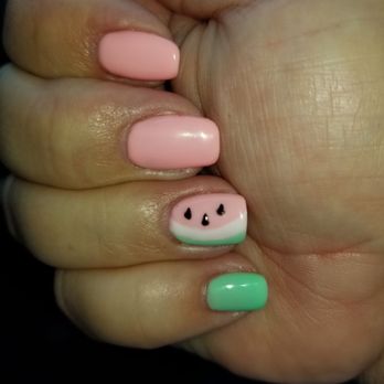 Bliss Nails - Watermelon nails - Nail Salons Near Me - Chicago, Illinois