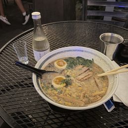 Tonkatsu Ramen and Ginjo Premium Sake.