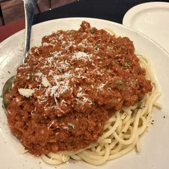 Villa Castrioti - Spaghetti with meat sauce . "Side" portion that came with one of the meals. It's pretty big for a side! - Pizza Near Me - Cordova, Tennessee Villa Castrioti - Spaghetti with meat sauce . "Side" portion that came with one of the meals. It's pretty big for a side! - Pizza Near Me - Cordova, Tennessee