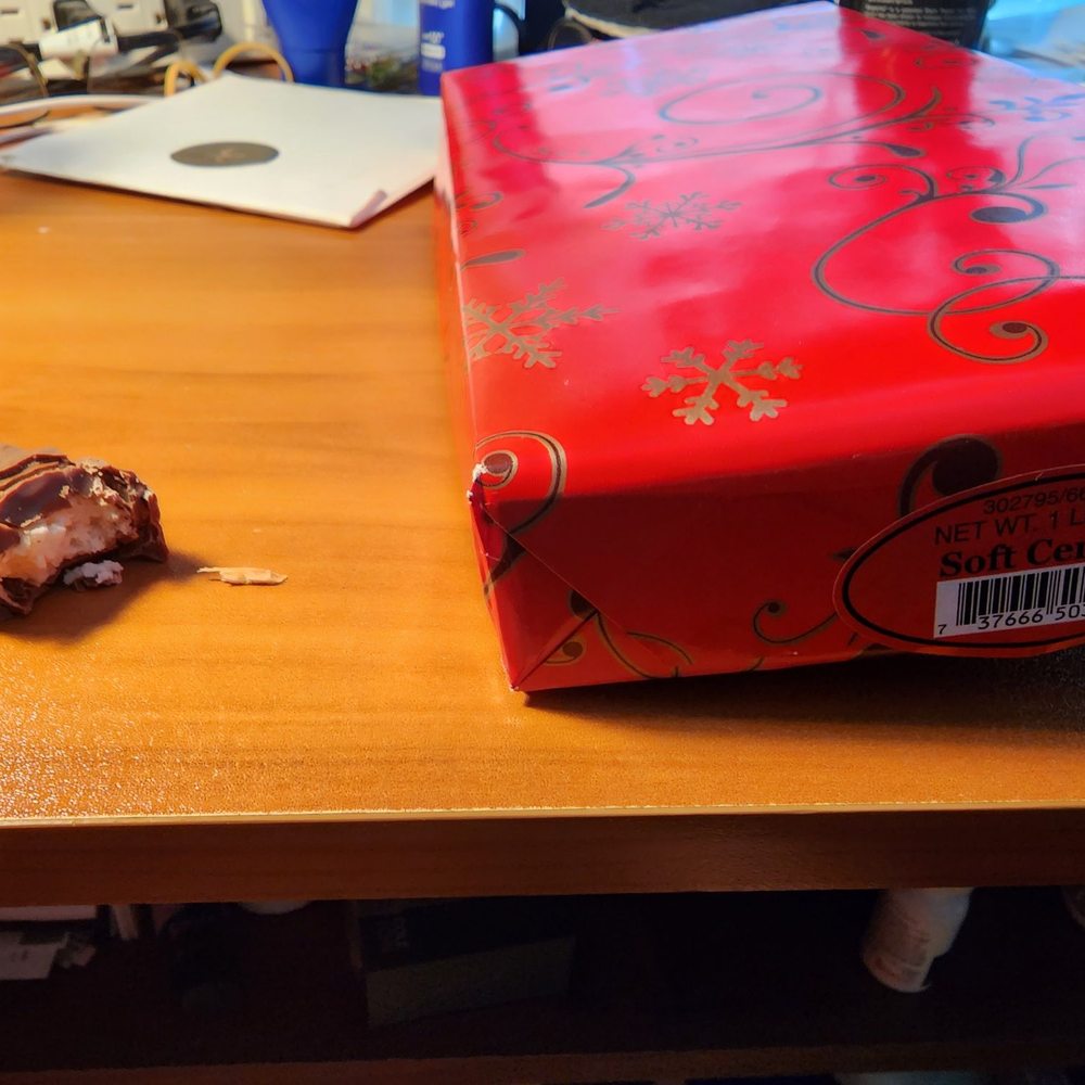 Chocolate and box it came in Chocolate and box it came in