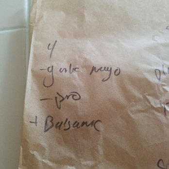 Bianchini's - Order was written down correctly, but no peppers and barely any onions. - Salad Near Me - Santa Rosa, California