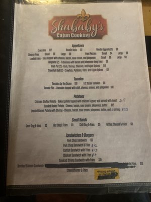 Menu photo 3 Sha Baby's Cajun Cooking Shreveport, LA Menu photo 3 Sha Baby's Cajun Cooking Shreveport, LA