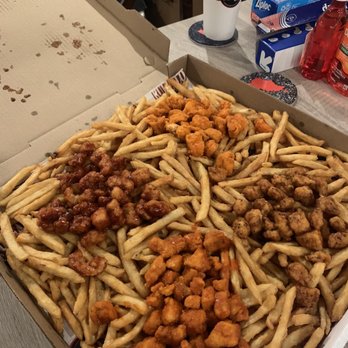 The Buffalo Spot - Rialto - Boss Fries - Before clockwise: Original Hot, Jamaican Jerk, Chipotle, BBQ - Chicken Wings Near Me - Rialto, California The Buffalo Spot - Rialto - Boss Fries - Before clockwise: Original Hot, Jamaican Jerk, Chipotle, BBQ - Chicken Wings Near Me - Rialto, California