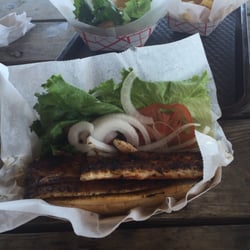 Rick's Sand Trap Beach Bar & Grill - Blackened fish sandwich