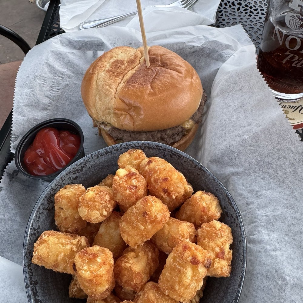 Boulder’s Bar & Grill - Plain cheeseburger & tots - Salad Near Me - High Point, North Carolina Boulder’s Bar & Grill - Plain cheeseburger & tots - Salad Near Me - High Point, North Carolina
