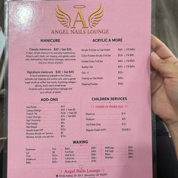 Angel Nails Lounge - Menu - Nail Salons Near Me - Stockton, California Angel Nails Lounge - Menu - Nail Salons Near Me - Stockton, California
