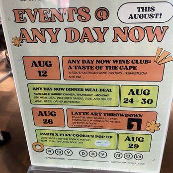Any Day Now - Coffee & Tea Near Me - Washington, DC, District of Columbia