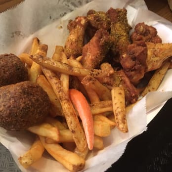 Bonfire Wings - 2nd boudin platter with lemon pepper wings - Cajun/Creole Near Me - Houston, Texas