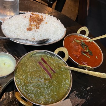 Blue India - Chicken Saag & Lamb Vindaloo - Indian Near Me - Atlanta, Georgia Blue India - Chicken Saag & Lamb Vindaloo - Indian Near Me - Atlanta, Georgia
