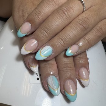 Fellini Nail Studio - French tip with design - Nail Salons Near Me - Santa Clara, California