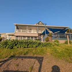 Hotel viewed from the pier.