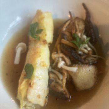 O'Kims - Flounder with crab and mushroom in a d lockouts mushroom broth - Korean Near Me - Honolulu, Hawaii
