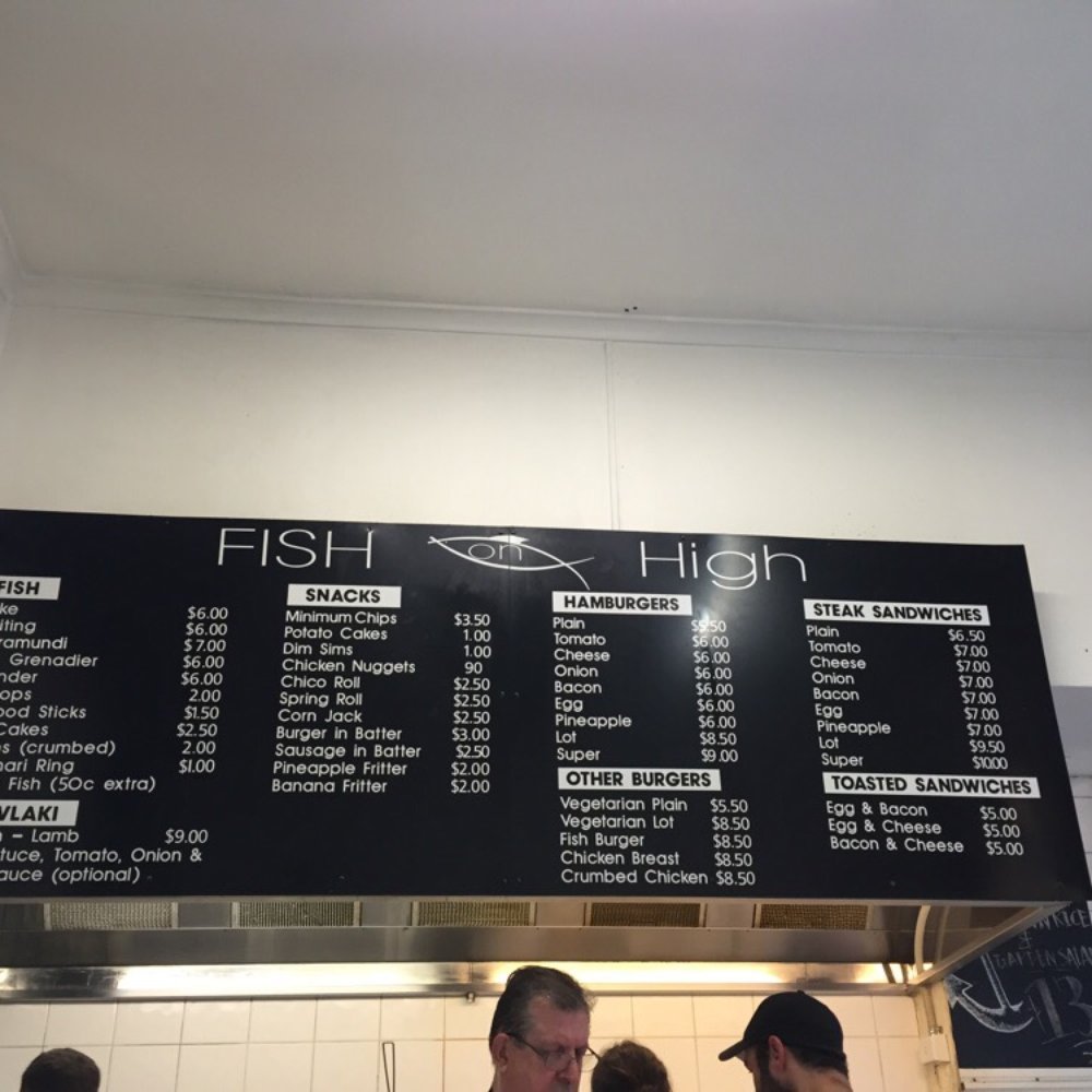 Fish on High - Menu - Fast Food Near Me - Thornbury, VIC