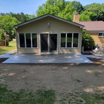 Zacchero Construction - New broom finished concrete patio. - Masonry/Concrete Near Me - Bethel Park, Pennsylvania Zacchero Construction - New broom finished concrete patio. - Masonry/Concrete Near Me - Bethel Park, Pennsylvania