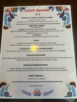 Menu photo 1 Maracas Rancho Mirage, CA Menu photo 1 Maracas Rancho Mirage, CA