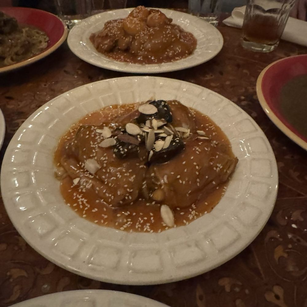 Marrakesh Restaurant - Tagine of Chicken Honey and Prunes and Tagine of Chicken with Apricots - Moroccan Near Me - Portland, Oregon