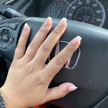 Ken Nails Spa - Cofin shaped nude French manicure acrylic - Nail Salons Near Me - Dublin, California Ken Nails Spa - Cofin shaped nude French manicure acrylic - Nail Salons Near Me - Dublin, California