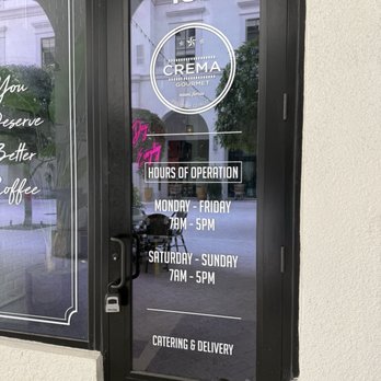 Crema Gourmet - The hours posted on the door but it's closed an hour earlier. - Breakfast & Brunch Near Me - Kendall, Florida Crema Gourmet - The hours posted on the door but it's closed an hour earlier. - Breakfast & Brunch Near Me - Kendall, Florida
