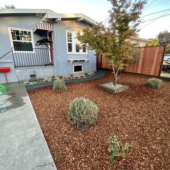 Eco Grounds Landscaping - a man using a pressurer to clean a garden - Landscaping Near Me